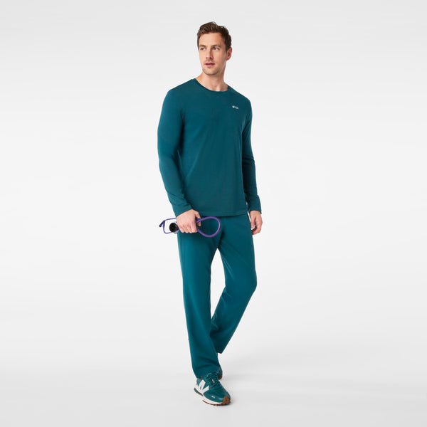 men's Caribbean Blue Peace Sign Supersoft - Longsleeve Underscrub