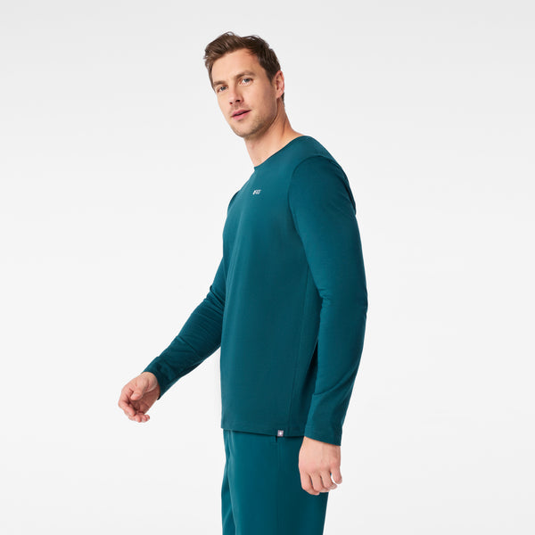 men's Caribbean Blue Peace Sign Supersoft - Longsleeve Underscrub