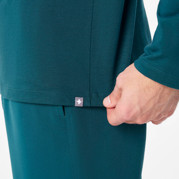 men's Caribbean Blue Peace Sign Supersoft - Longsleeve Underscrub