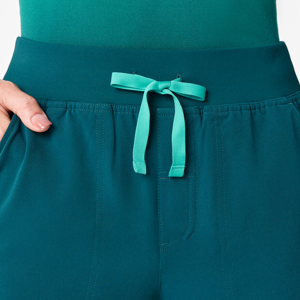 women's Caribbean Blue High Waisted Isabel Wide Leg - Tall Scrub Pant