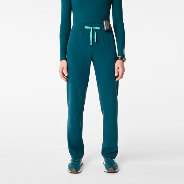 women's Caribbean Blue High Waisted Livingston - Petite Basic Scrub Pant™