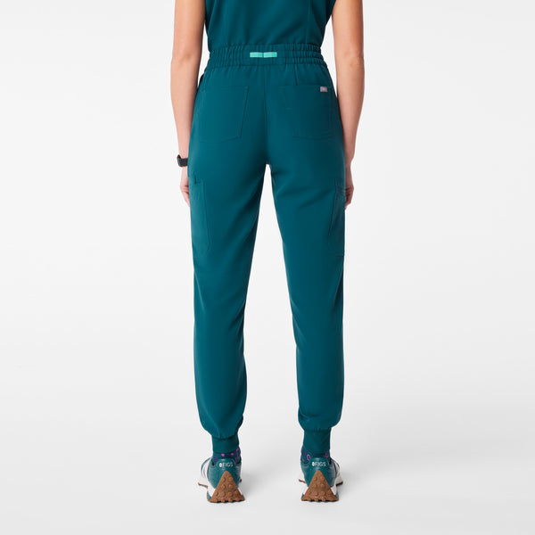 women's Caribbean Blue High Waisted Uman Relaxed - Tall Jogger Scrub Pant
