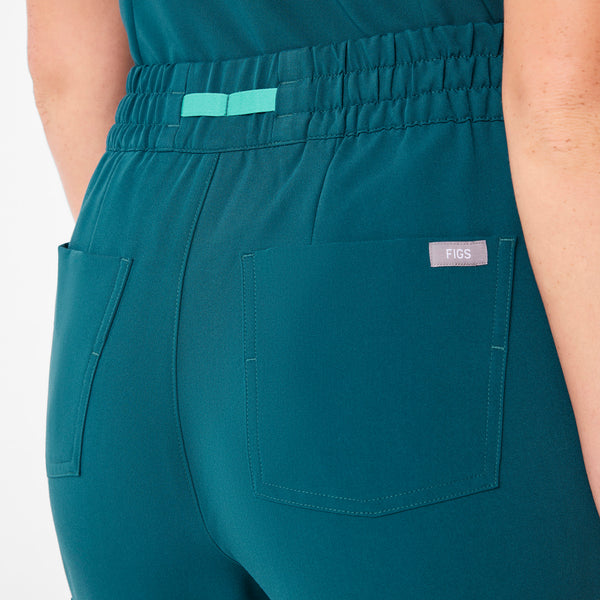 women's Caribbean Blue High Waisted Uman Relaxed - Tall Jogger Scrub Pant