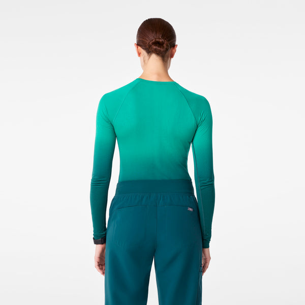 women's Ombre Caribbean Blue Salta Seamless - Longsleeve Underscrub