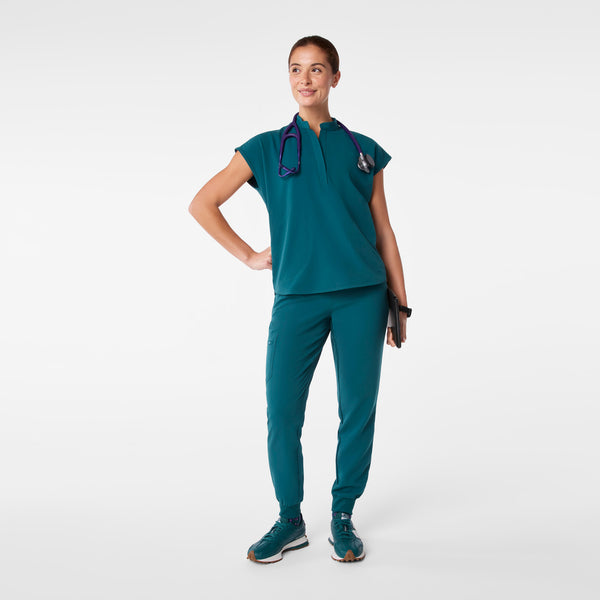 women's Caribbean Blue Rafaela - Oversized Scrub Top™