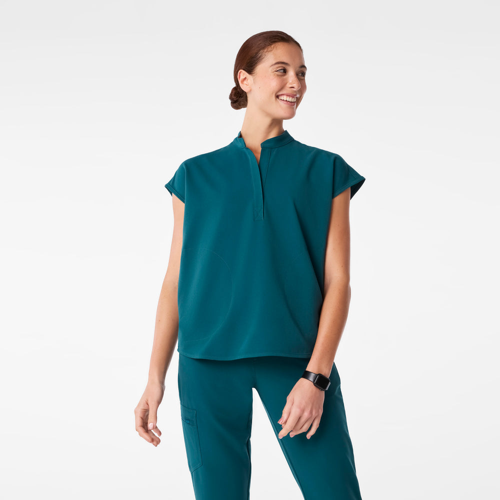 women's Caribbean Blue Rafaela - Oversized Scrub Top™
