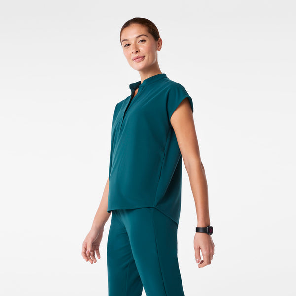 women's Caribbean Blue Rafaela - Oversized Scrub Top™