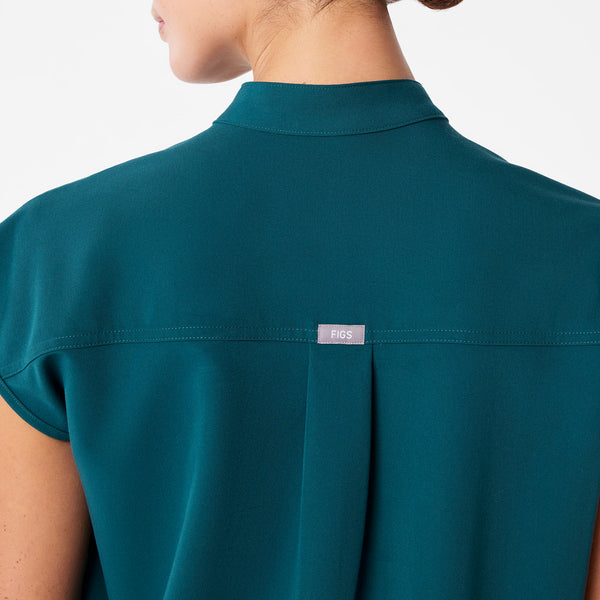 women's Caribbean Blue Rafaela - Oversized Scrub Top™