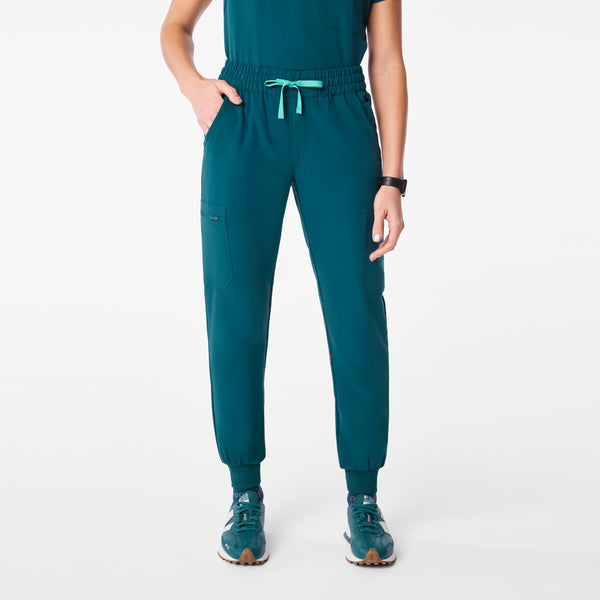 women's Caribbean Blue Uman Relaxed - Tall Jogger Scrub Pant