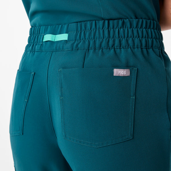 women's Caribbean Blue Uman Relaxed - Petite Jogger Scrub Pant