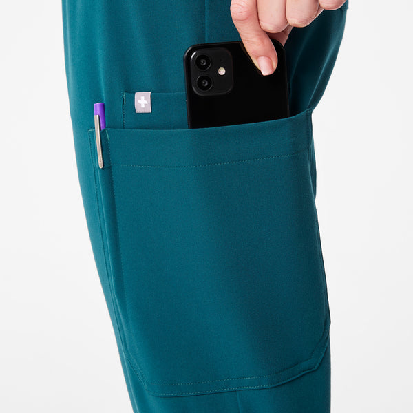 women's Caribbean Blue Uman Relaxed - Jogger Scrub Pant