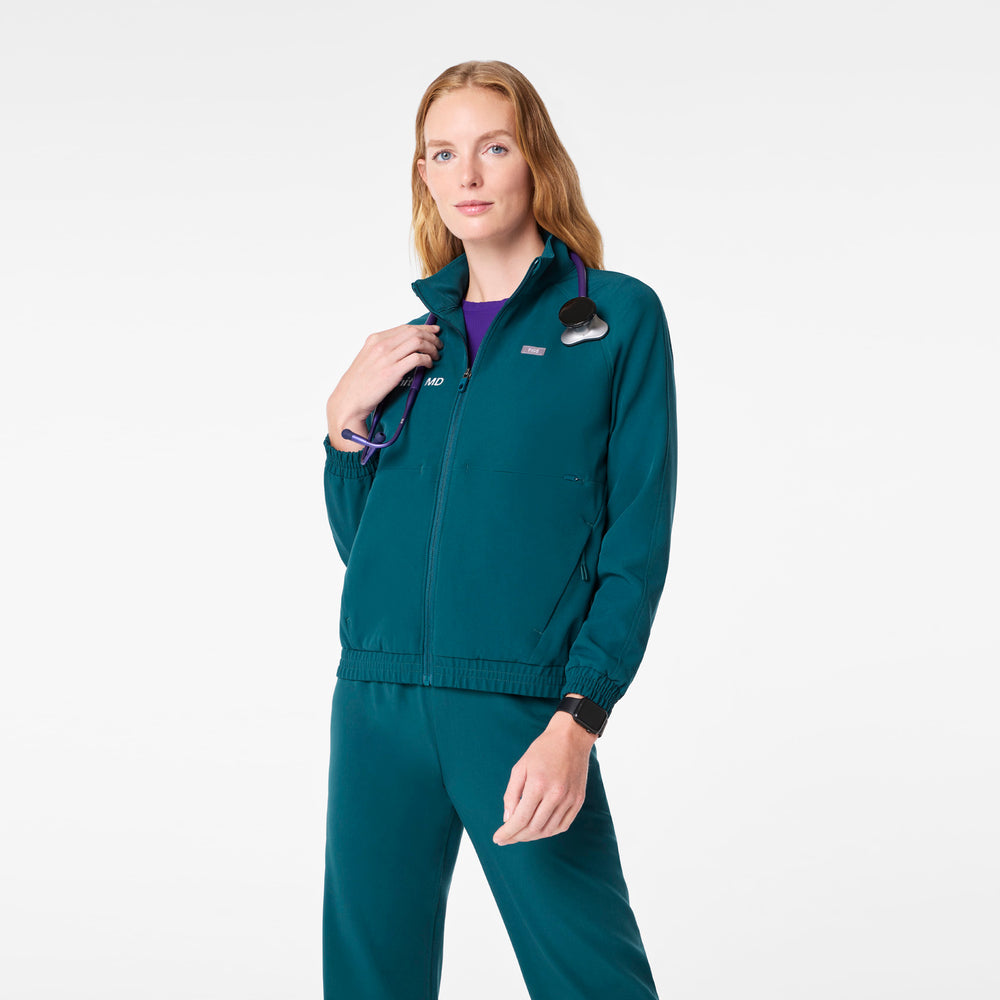 women's Caribbean Blue Sydney -  Scrub Jacket