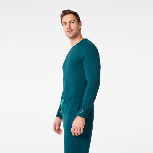 men's Caribbean Blue Waffle - Longsleeve Underscrub