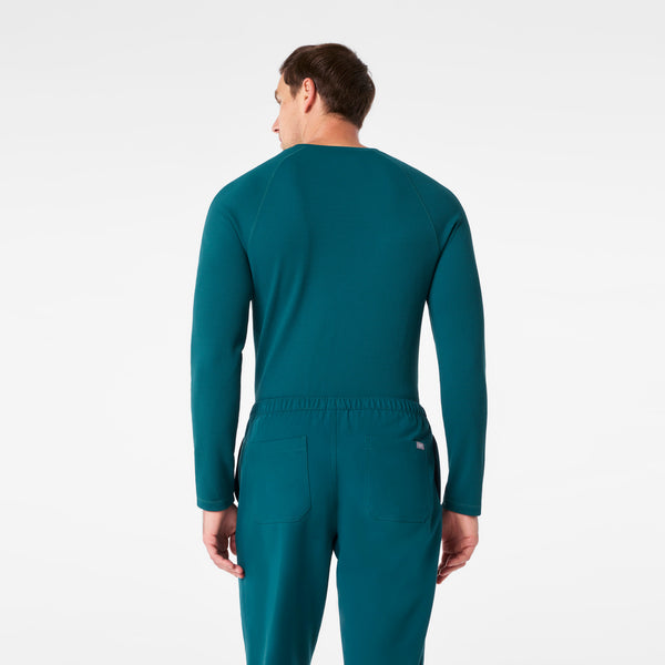 men's Caribbean Blue Waffle - Longsleeve Underscrub