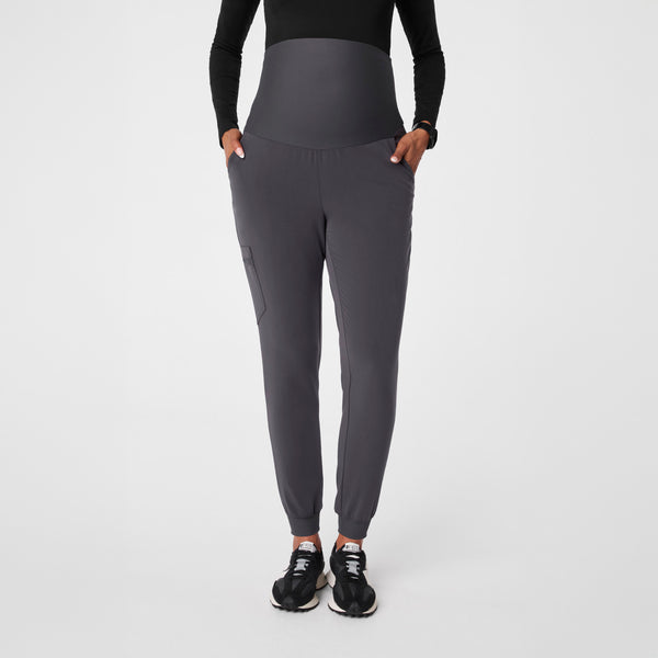 women's Charcoal Zamora - Maternity Scrub Pants
