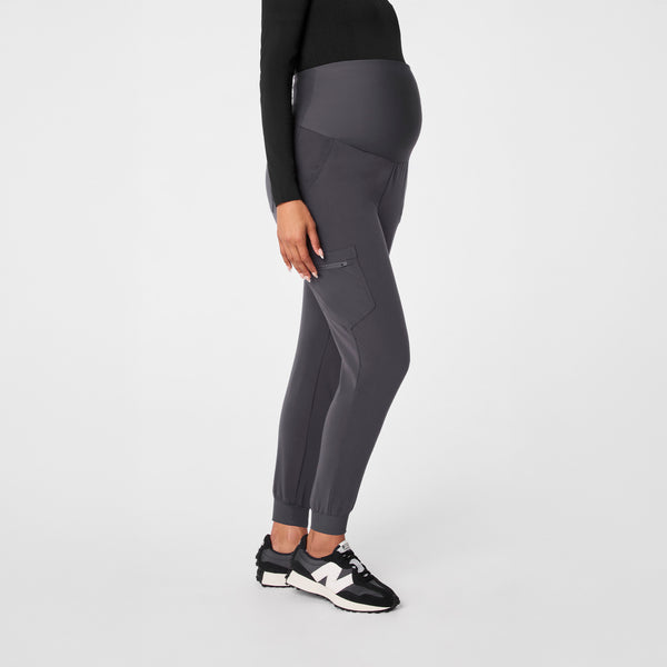 women's Charcoal Zamora - Maternity Scrub Pants