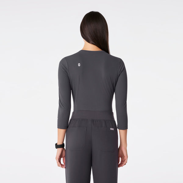 women's Charcoal Ribbed - ¾ Sleeve Underscrub