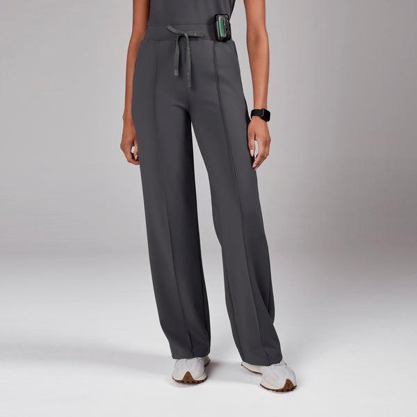women's Charcoal High Waisted Piedra FORMx™ Straight Leg - Tall Scrub Pant