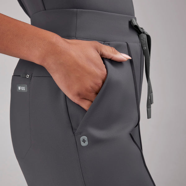 women's Charcoal High Waisted Piedra FORMx™ Straight Leg - Tall Scrub Pant