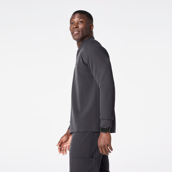 men's Charcoal Stratton Henley - Longsleeve Scrub Top