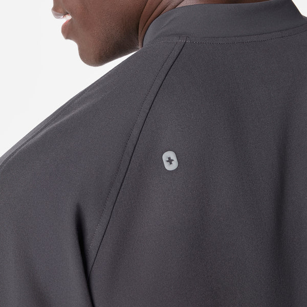 men's Charcoal Stratton Henley - Longsleeve Scrub Top