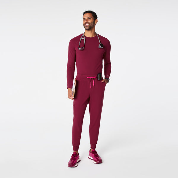 men's Deep Cranberry Brey Tall Jogger - Scrub Pant