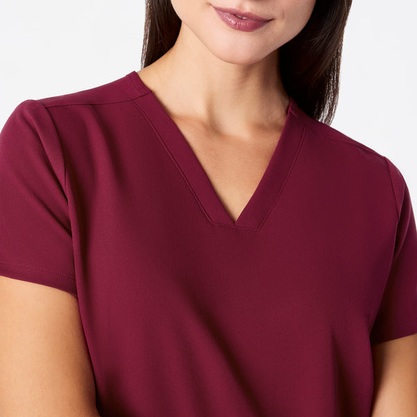 women's Deep Cranberry Casma - Three-Pocket Scrub Top™