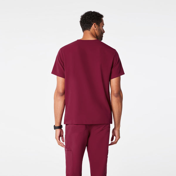 men's Deep Cranberry Chisec - Three-Pocket Scrub Top™