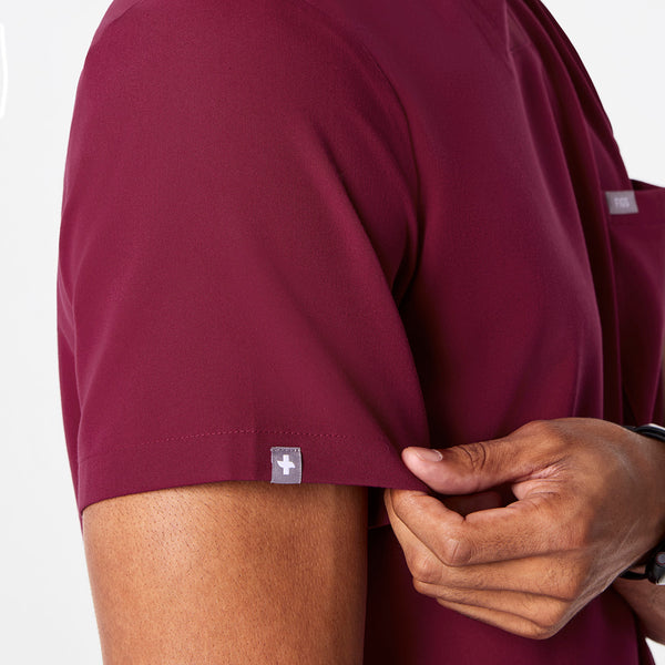 men's Deep Cranberry Chisec - Three-Pocket Scrub Top™