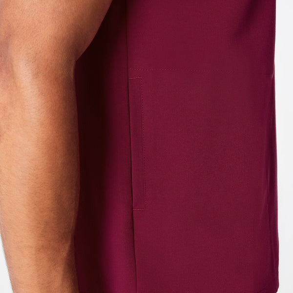 men's Deep Cranberry Chisec - Three-Pocket Scrub Top™
