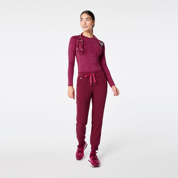 Women's Deep Cranberry Salta Seamless - Long-Sleeve Underscrub