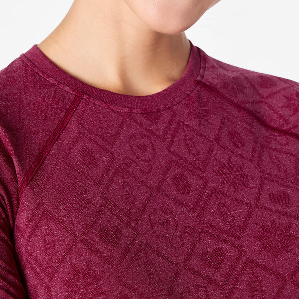 Women's Deep Cranberry Salta Seamless - Long-Sleeve Underscrub