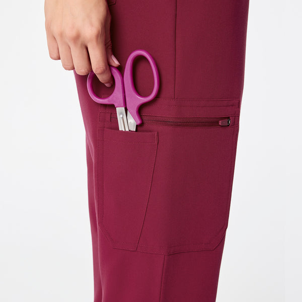 women's Deep Cranberry High Waisted Dowa - Scrub Pants