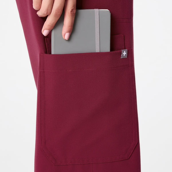 Women's Deep Cranberry Isabel High-Rise Wide-Leg - Tall Scrub Pant