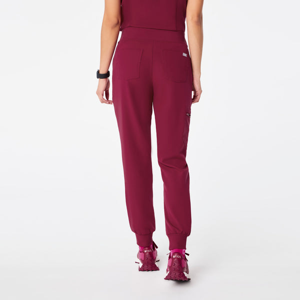 women's Deep Cranberry High Waisted Zamora - Jogger Scrub Pant™