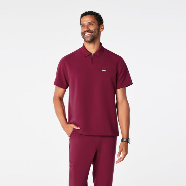 men's Deep Cranberry Jasper Polo - Scrub Top