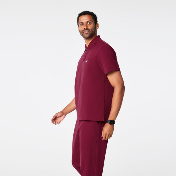 men's Deep Cranberry Jasper Polo - Scrub Top