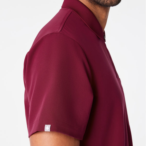 men's Deep Cranberry Jasper Polo - Scrub Top
