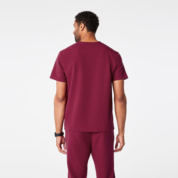 men's Deep Cranberry Leon - Three-Pocket Scrub Top™