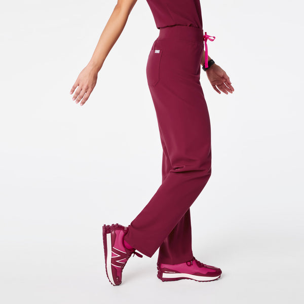 women's Deep Cranberry High Waisted Livingston - Tall Basic Scrub Pant™