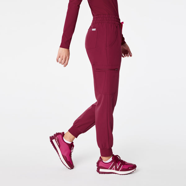 Women's Deep Cranberry Uman Relaxed - Tall Jogger Scrub Pant