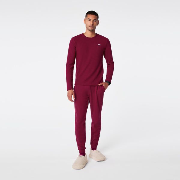 men's Deep Cranberry Off-Shift Waffle - Longsleeve Top™