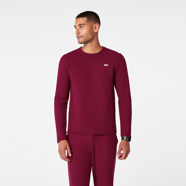 men's Deep Cranberry Off-Shift Waffle - Longsleeve Top™