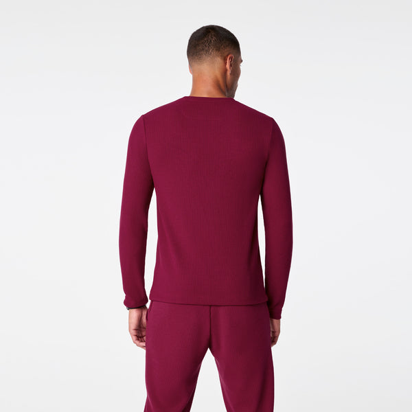 men's Deep Cranberry Off-Shift Waffle - Longsleeve Top™