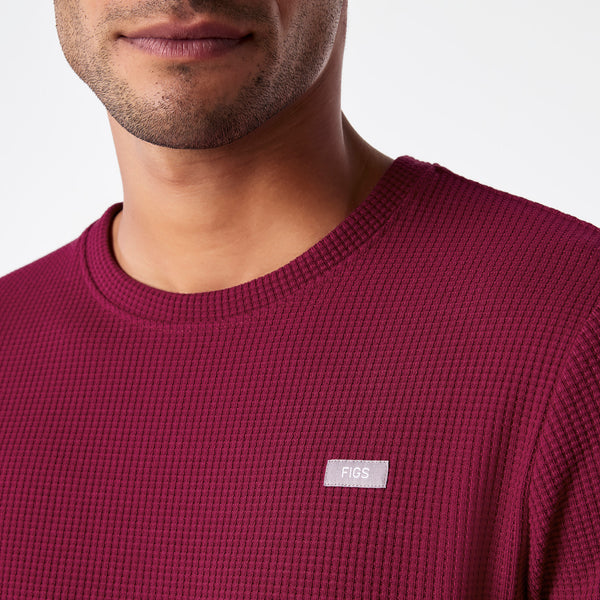 men's Deep Cranberry Off-Shift Waffle - Longsleeve Top™