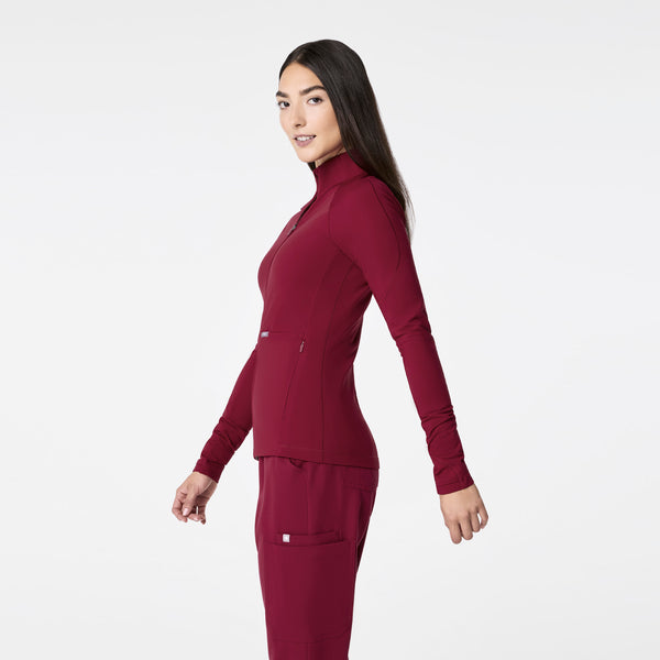 Women's Deep Cranberry ContourKnit Scrub Jacket