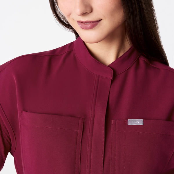 women's Deep Cranberry Rafaela Cargo  -  Tall ScrubJumpsuit™