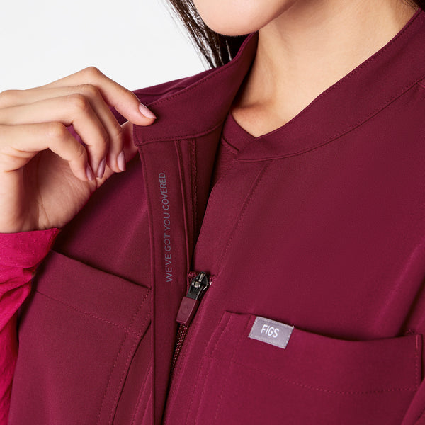 women's Deep Cranberry Rafaela Cargo  -  Tall ScrubJumpsuit™