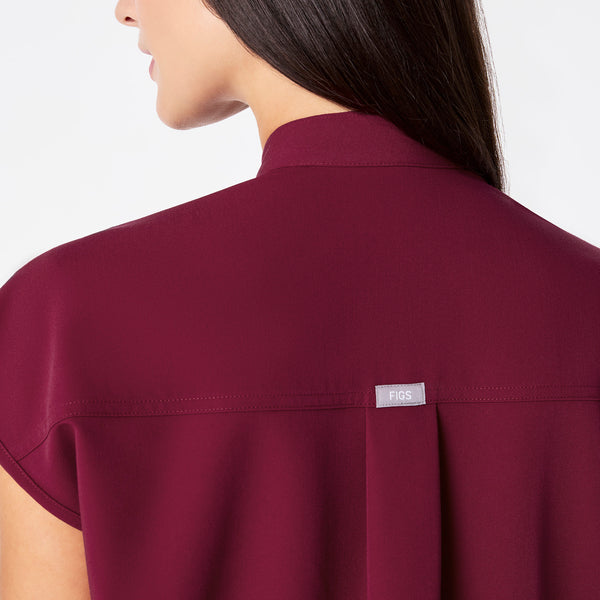 women's Deep Cranberry Rafaela - Oversized Scrub Top™