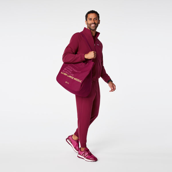 Deep Cranberry A Very Large Needle Tote